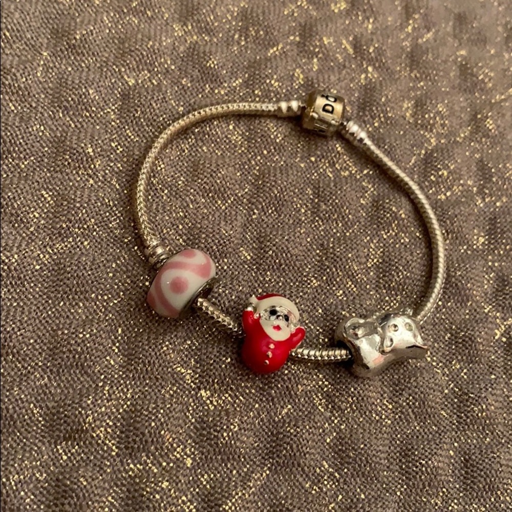 Pandora Bracelet with 3 Charms